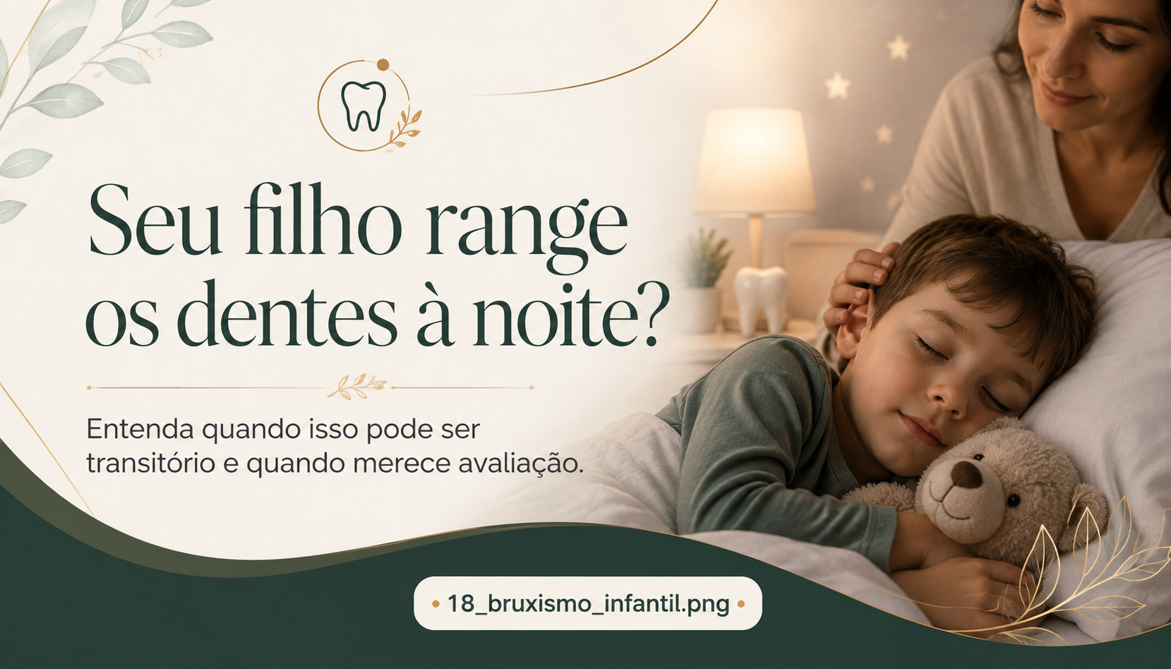 Criança dormindo com foco em sinais de ranger os dentes