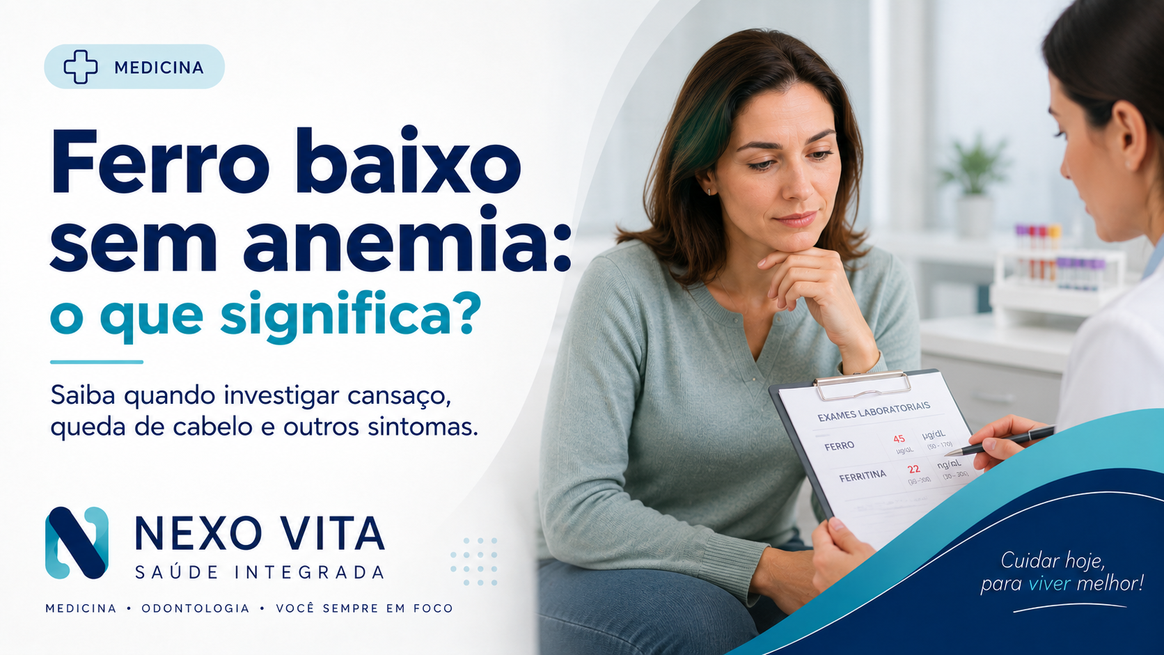 Exames laboratoriais relacionados ao ferro e à hemoglobina